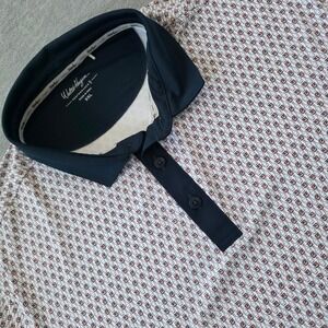 Walter Hagen Mens XXL Golf Polo Shirt Whiskey Bottle Cocktail Novelty Print Blue